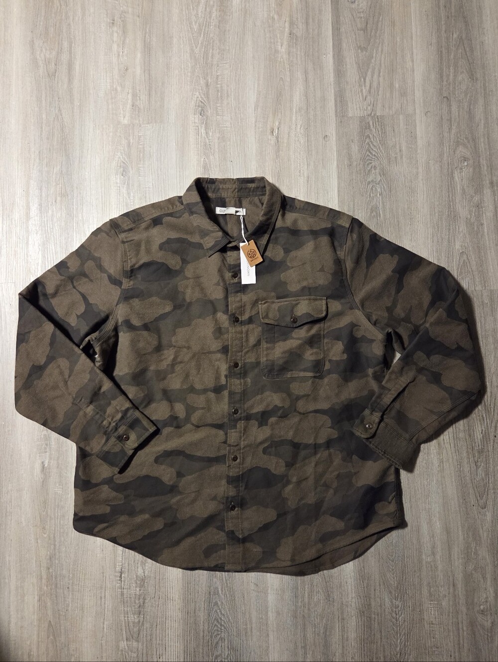 Outerknown Blanket Shirt in Camo / Olive Camouflage Men's XXL NWT